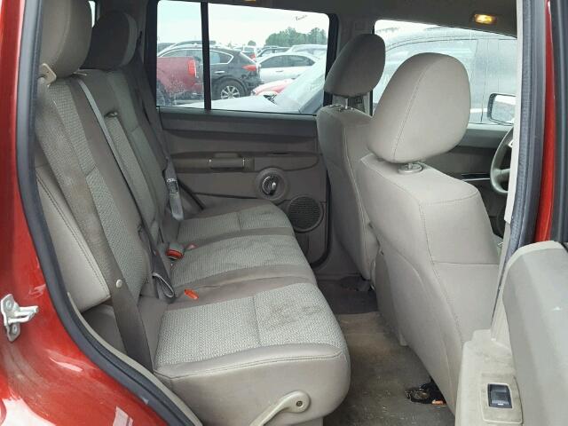 1J4RG4GK4AC109962 - 2010 JEEP COMMANDER RED photo 6