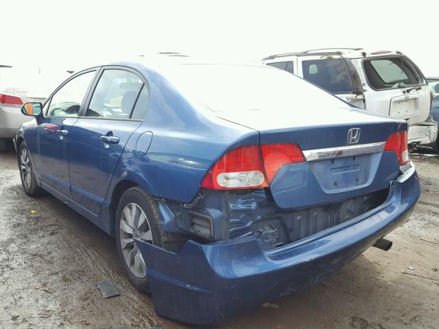 19XFA1F96BE018340 - 2011 HONDA CIVIC EXL BLUE photo 3