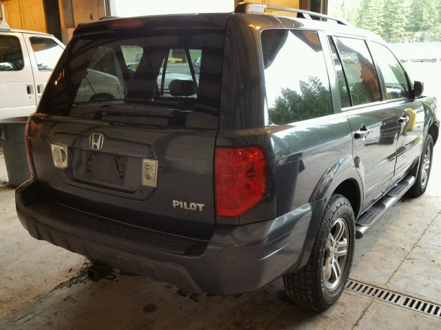 2HKYF18563H601069 - 2003 HONDA PILOT EXL BLUE photo 4