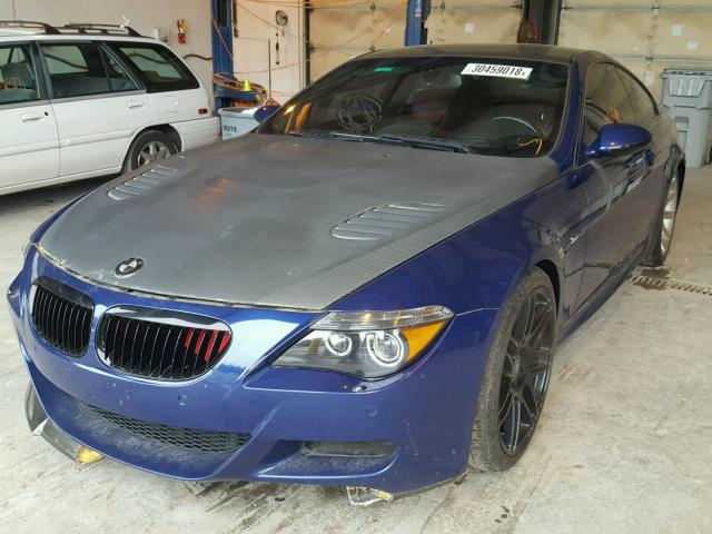 WBSEH93436B797951 - 2006 BMW M6 BLUE photo 2