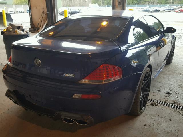 WBSEH93436B797951 - 2006 BMW M6 BLUE photo 4