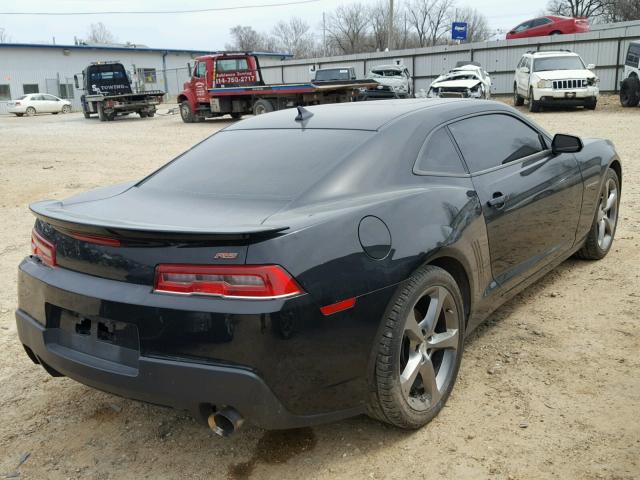 2G1FB1E31E9316560 - 2014 CHEVROLET CAMARO LT BLACK photo 4