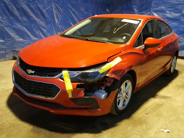 1G1BE5SM5G7313224 - 2016 CHEVROLET CRUZE LT RED photo 2