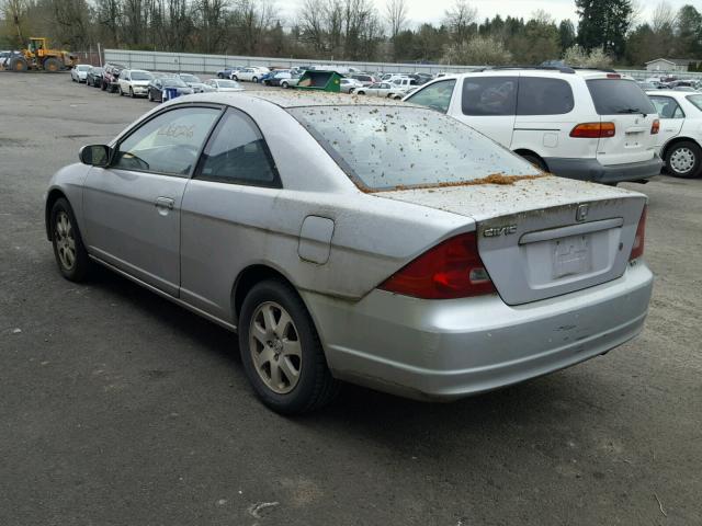 1HGEM22933L054883 - 2003 HONDA CIVIC EX SILVER photo 3