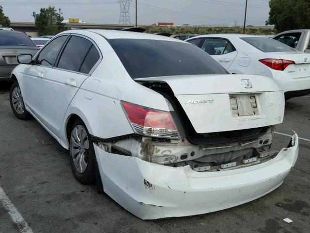 1HGCP26309A002569 - 2009 HONDA ACCORD LX WHITE photo 3