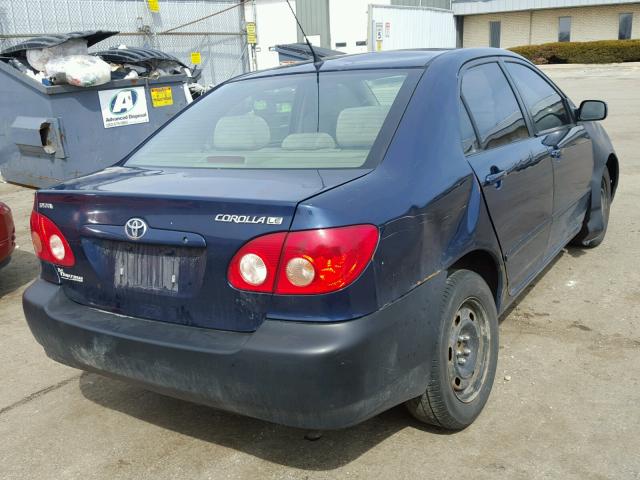 2T1BR32E15C446390 - 2005 TOYOTA COROLLA CE BLUE photo 4