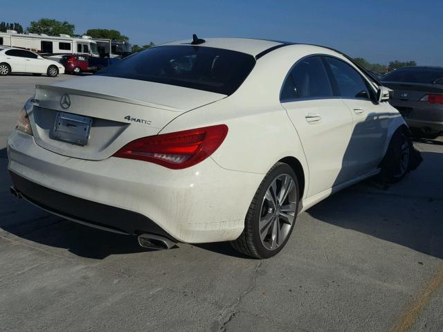 WDDSJ4GBXFN285392 - 2015 MERCEDES-BENZ CLA 250 4M WHITE photo 4