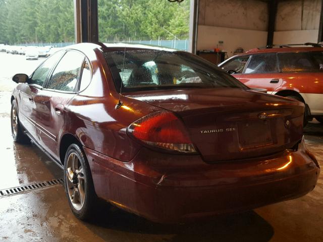 1FAFP56U96A230111 - 2006 FORD TAURUS SEL BURGUNDY photo 3