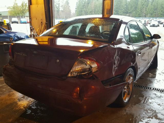 1FAFP56U96A230111 - 2006 FORD TAURUS SEL BURGUNDY photo 4