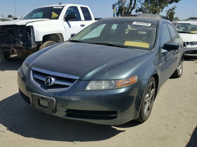 19UUA66215A064674 - 2005 ACURA TL GREEN photo 2