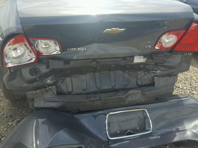 1G1ZG57N68F232458 - 2008 CHEVROLET MALIBU LS გრაფიტი ფოტო 9