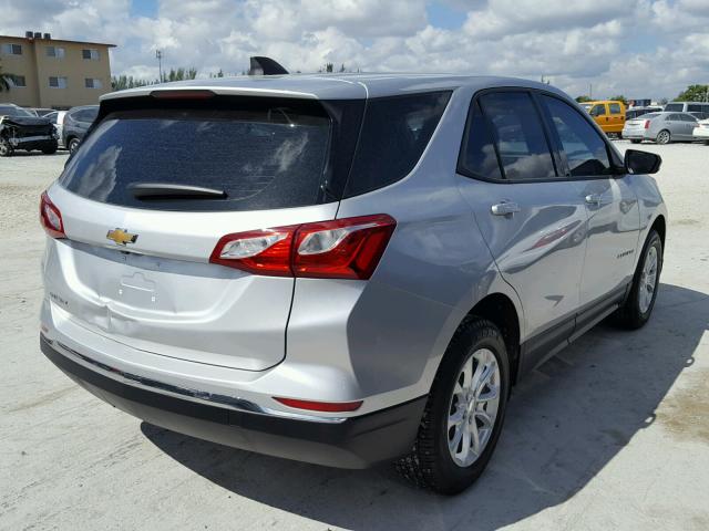 2GNAXHEV0J6114907 - 2018 CHEVROLET EQUINOX LS SILVER photo 4