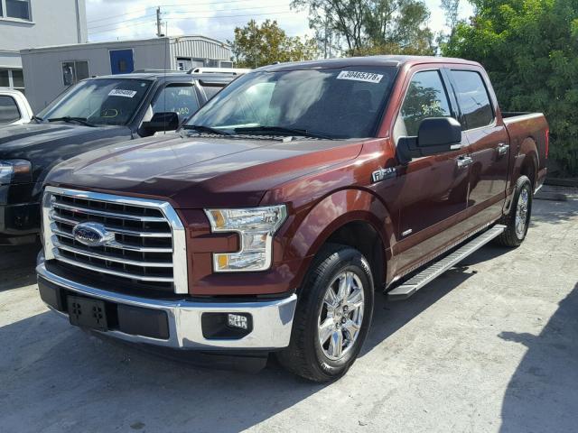 1FTEW1CP8FKE83219 - 2015 FORD F150 SUPER BROWN photo 2