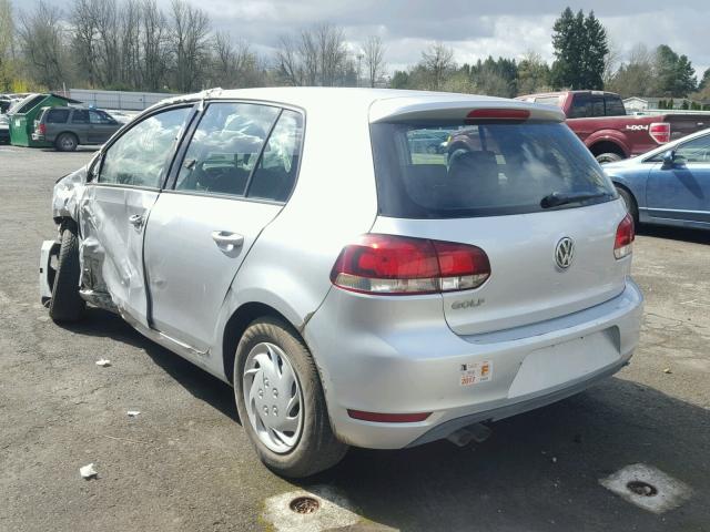 WVWDB7AJ5CW321108 - 2012 VOLKSWAGEN GOLF 银色 照片 3