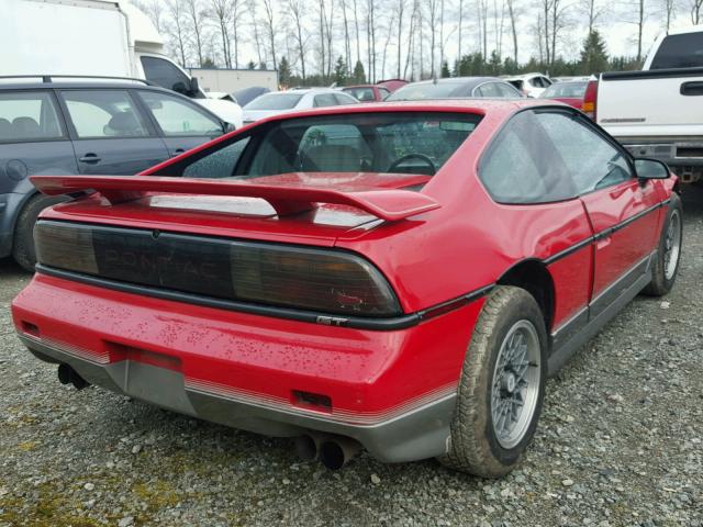 1G2PG9796GP276191 - 1986 PONTIAC FIERO GT RED photo 4