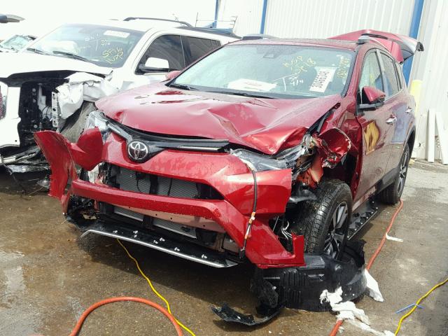 2T3RFREV9JW727665 - 2018 TOYOTA RAV4 ADVEN MAROON photo 2