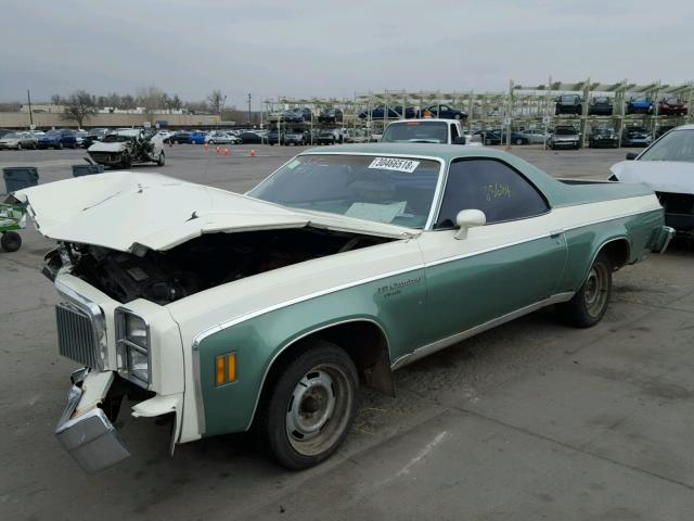 1D80L7Z416309 - 1977 CHEVROLET EL CAMINO GREEN photo 2