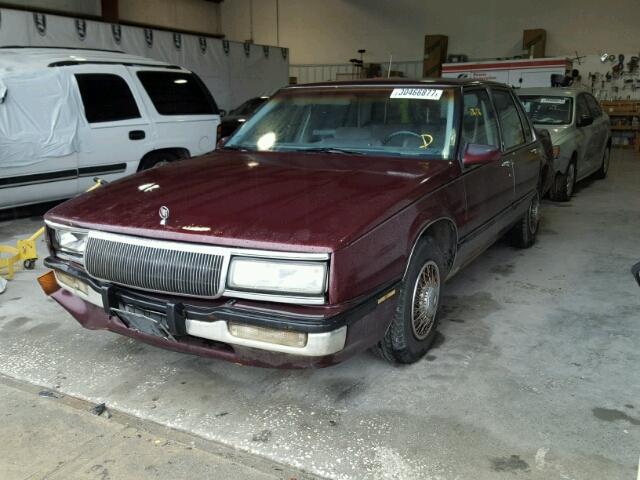 1G4HP54CXLH482865 - 1990 BUICK LESABRE CU BURGUNDY photo 2