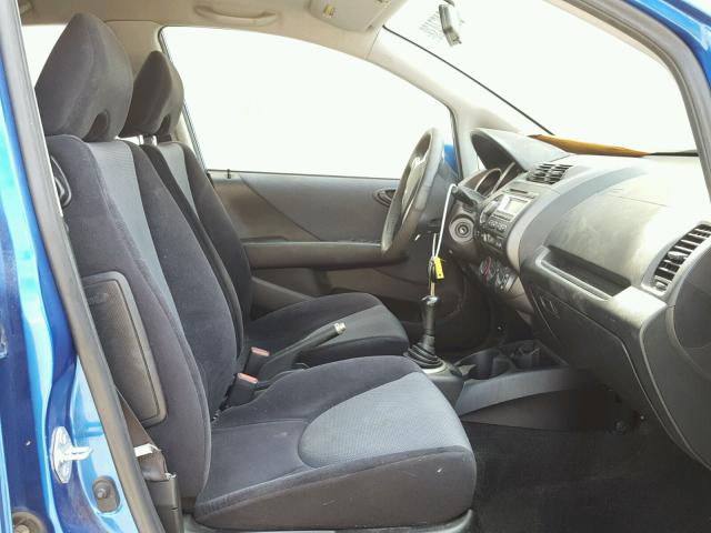 JHMGD37677S040989 - 2007 HONDA FIT S ლურჯი ფოტო 5
