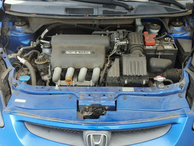 JHMGD37677S040989 - 2007 HONDA FIT S ლურჯი ფოტო 7