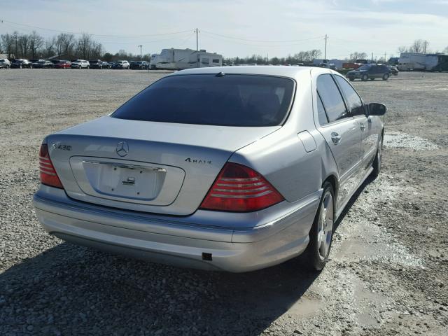 WDBNG83J94A388414 - 2004 MERCEDES-BENZ S 430 4MAT SILVER photo 4