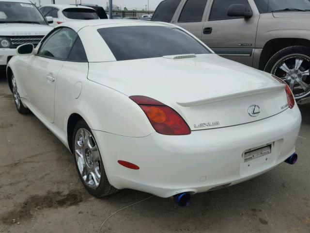 JTHFN48Y720002004 - 2002 LEXUS SC 430 WHITE photo 3