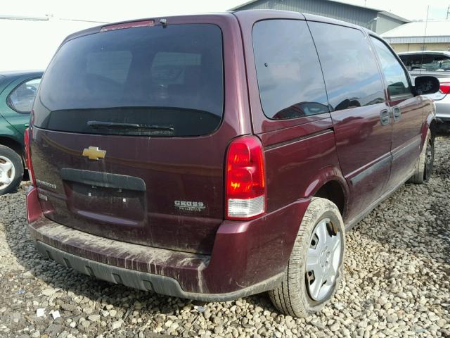 1GNDU23W28D178327 - 2008 CHEVROLET UPLANDER L BURGUNDY photo 4