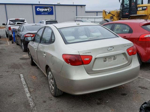 KMHDU46D58U358590 - 2008 HYUNDAI ELANTRA GL GOLD photo 3