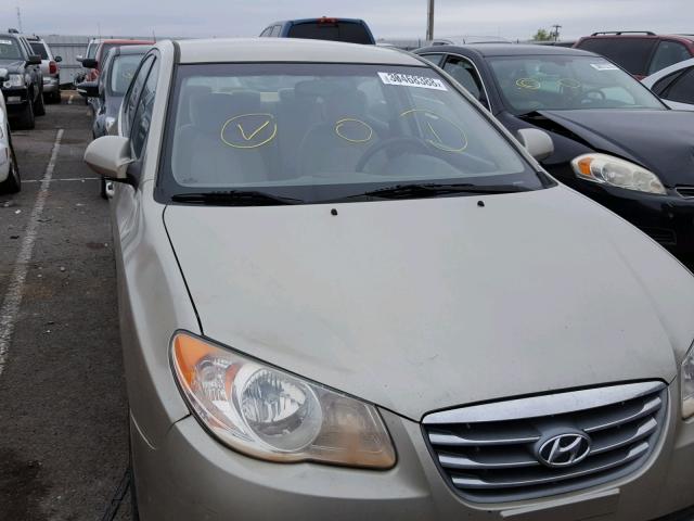 KMHDU46D58U358590 - 2008 HYUNDAI ELANTRA GL GOLD photo 9