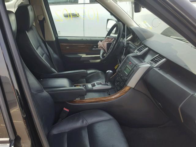 SALSK25488A134103 - 2008 LAND ROVER RANGE ROVE BLACK photo 5