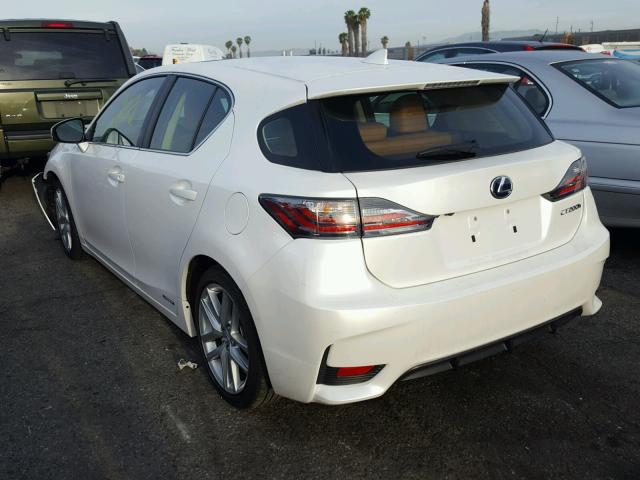 JTHKD5BH0G2273773 - 2016 LEXUS CT 200 WHITE photo 3