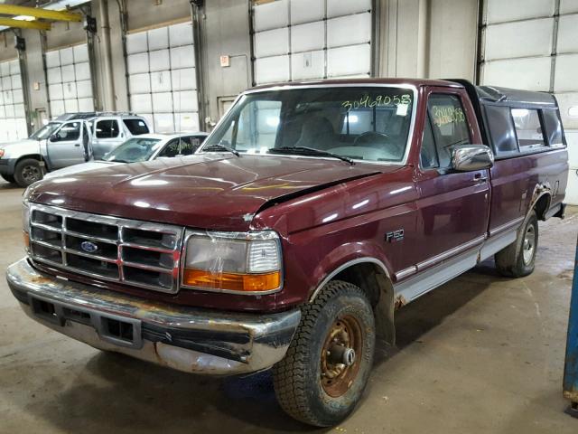 1FTEF14N1TLA53891 - 1996 FORD F150 RED photo 2