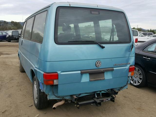 WV2KD0709PH004211 - 1993 VOLKSWAGEN EUROVAN GL BLUE photo 3