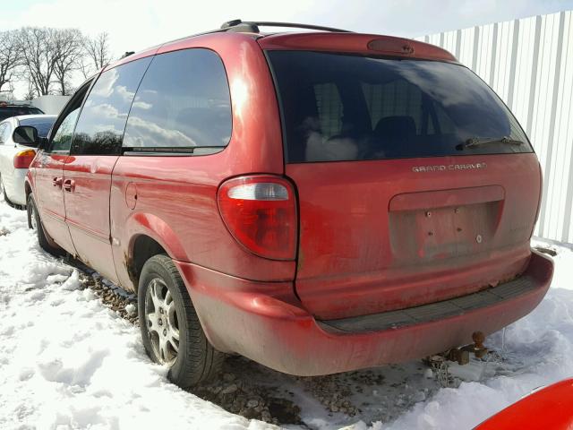 2B4GP44R21R397578 - 2001 DODGE GRAND CARA RED photo 3