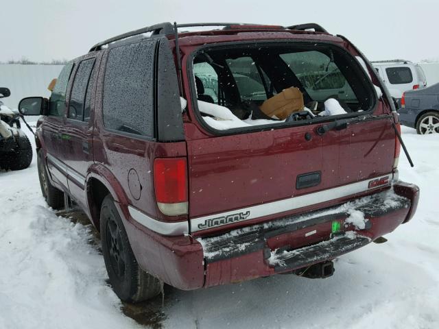 1GKDT13W7Y2266196 - 2000 GMC JIMMY / EN MAROON photo 3