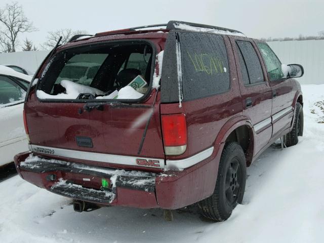 1GKDT13W7Y2266196 - 2000 GMC JIMMY / EN MAROON photo 4