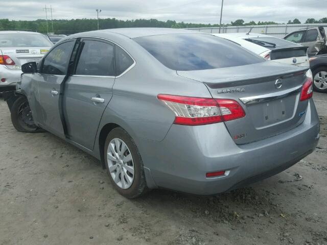 3N1AB7AP0DL692484 - 2013 NISSAN SENTRA S GRAY photo 3