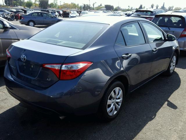 2T1BURHE6EC008201 - 2014 TOYOTA COROLLA L GRAY photo 4