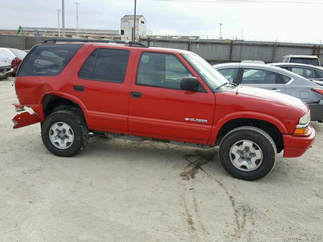 1GNDT13X64K130325 - 2004 CHEVROLET BLAZER RED photo 10