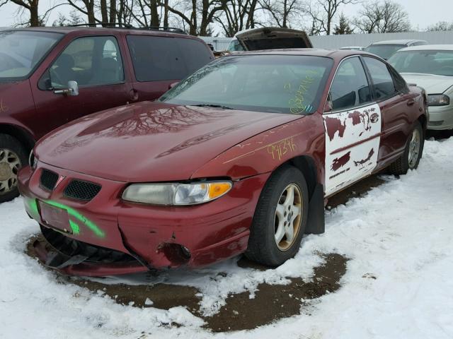 1G2WK52J21F199515 - 2001 PONTIAC GRAND PRIX RED photo 2