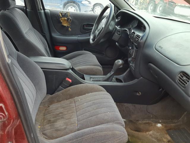 1G2WK52J21F199515 - 2001 PONTIAC GRAND PRIX RED photo 5