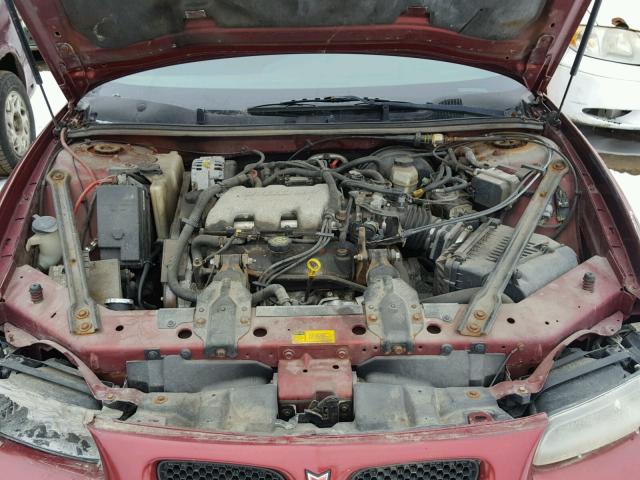 1G2WK52J21F199515 - 2001 PONTIAC GRAND PRIX RED photo 7