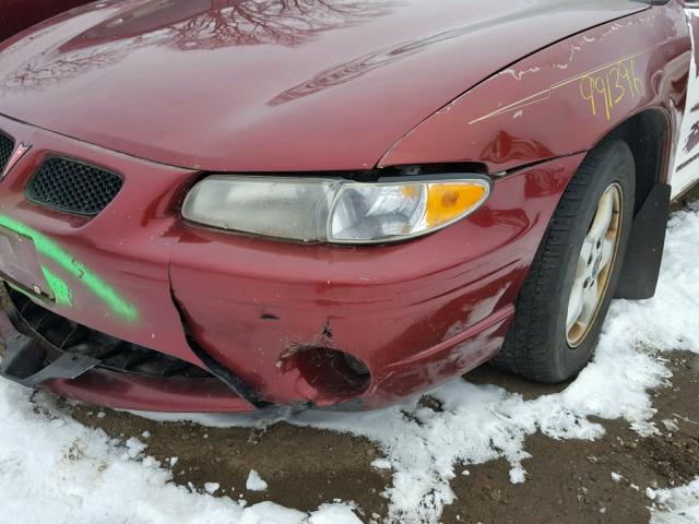 1G2WK52J21F199515 - 2001 PONTIAC GRAND PRIX RED photo 9