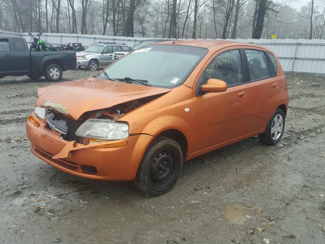 KL1TD66636B523212 - 2006 CHEVROLET AVEO BASE Turuncu fotoğraf 2