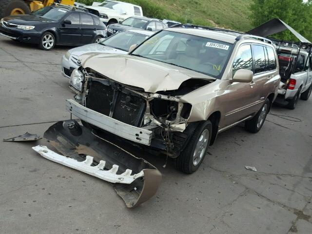 JTEEP21A960180040 - 2006 TOYOTA HIGHLANDER BEIGE photo 2