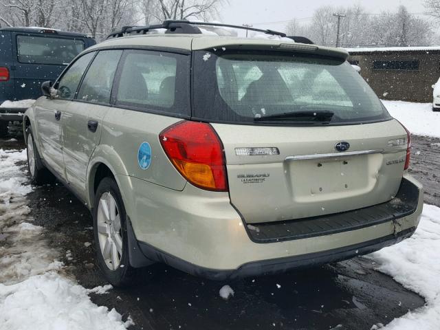 4S4BP61C267327169 - 2006 SUBARU LEGACY OUT BEIGE photo 3