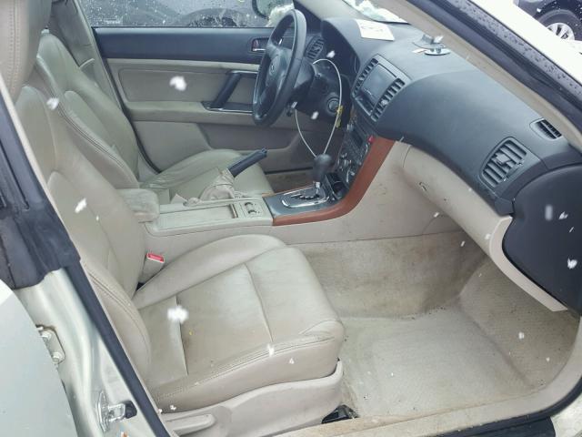 4S4BP61C267327169 - 2006 SUBARU LEGACY OUT BEIGE photo 5