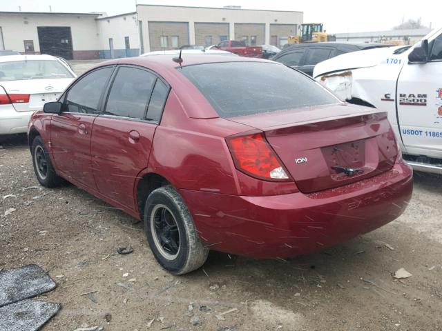 1G8AJ58F67Z187851 - 2007 SATURN ION LEVEL მუქწითელი ფოტო 3