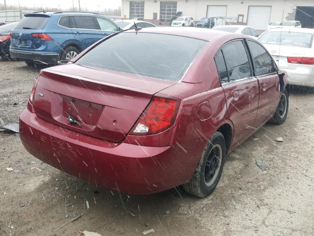 1G8AJ58F67Z187851 - 2007 SATURN ION LEVEL მუქწითელი ფოტო 4