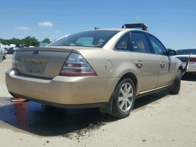 1FAHP24W38G159483 - 2008 FORD TAURUS SEL GOLD photo 4